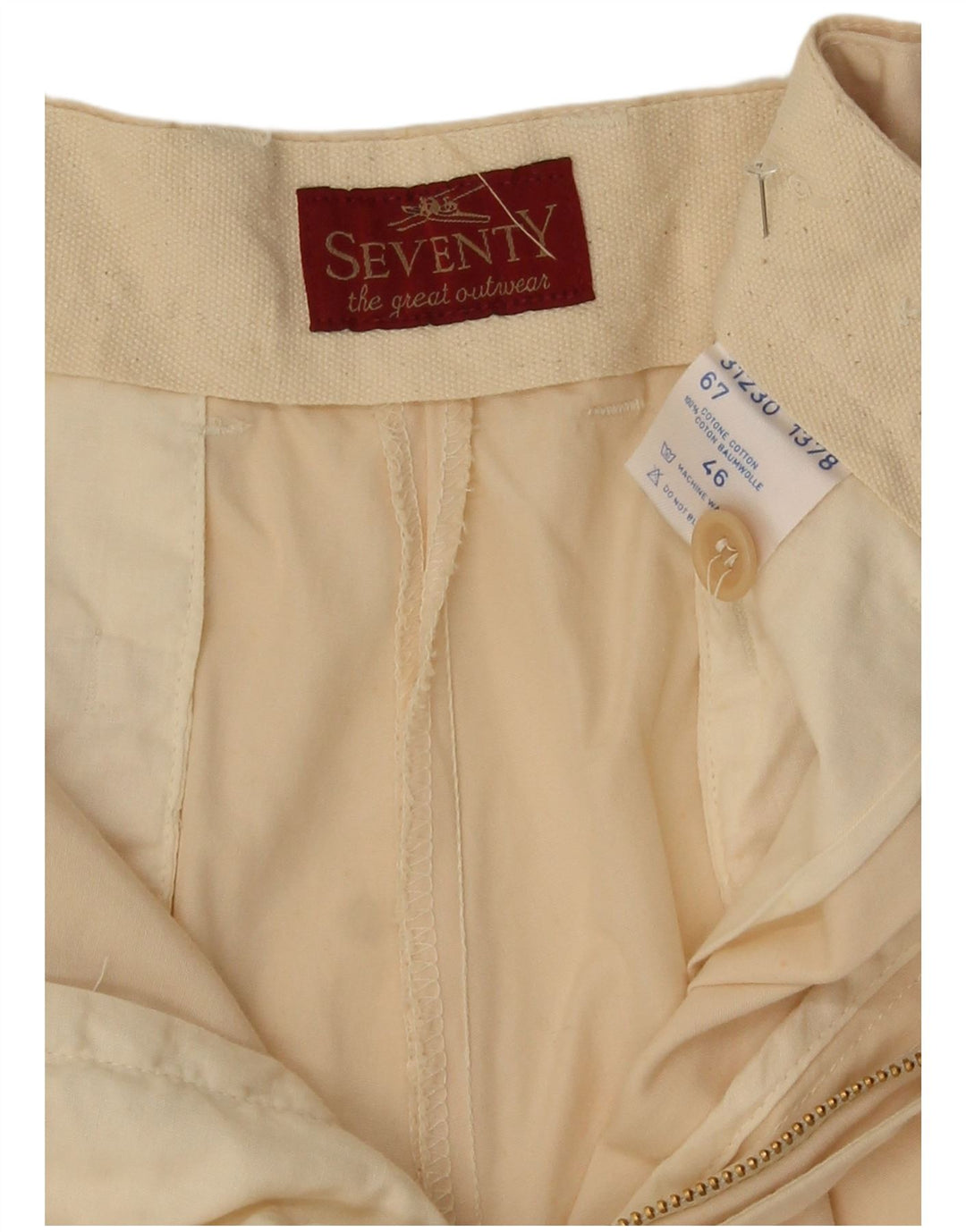 Pantaloni scurți chino pentru bărbați Seventy IT 46 Small W28 Bumbac alb