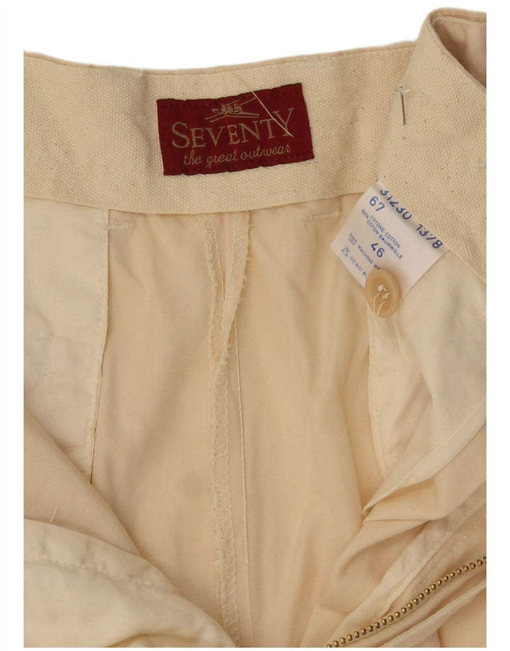 Pantaloni scurți chino pentru bărbați Seventy IT 46 Small W28 Bumbac alb