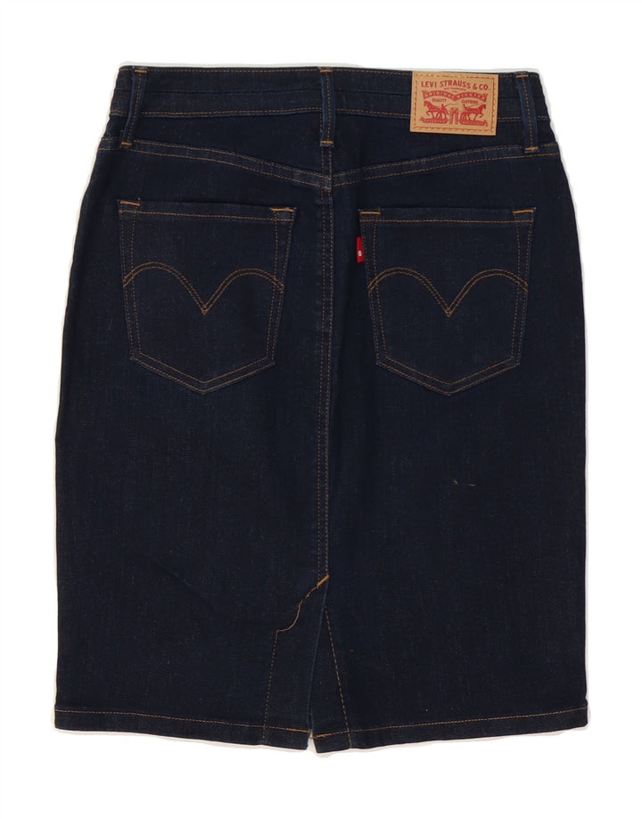 LEVI'S Womens Denim Skirt W23 2XS Navy Blue Cotton Vintage Levi's and Second-Hand Levi's from Messina Hembry 
