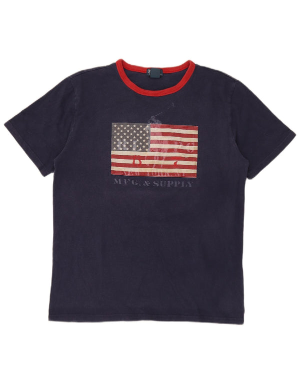 Tricou grafic Polo Ralph Lauren pentru băieți Top 15-16 ani XL Bumbac bleumarin