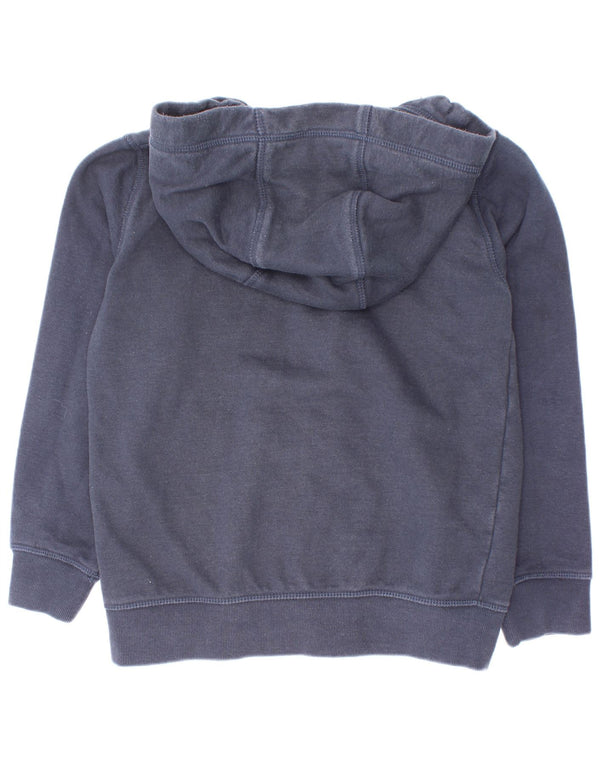 Jack Wills Pulover cu capota cu fermoar grafic pentru baieti 7-8 ani, bumbac bleumarin