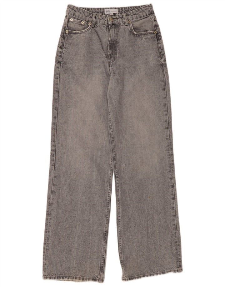 ZARA Womens Loose Jeans EU 34 2XS W24 L33 Grey