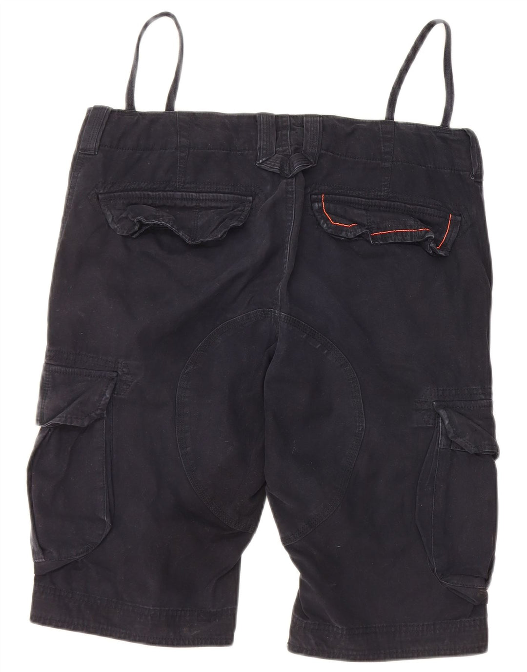 SUPERDRY Mens Cargo Shorts Medium W32 Navy Blue Cotton
