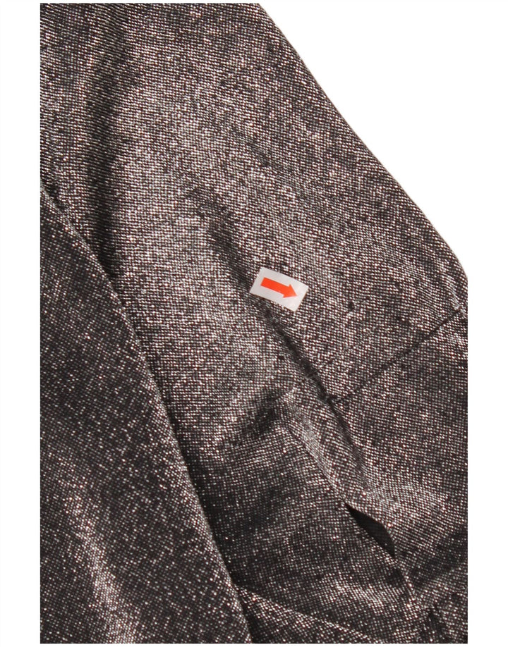 Bluză cămașă supradimensionată pentru femei VINTAGE UK 16 Poliester mare negru cu pete