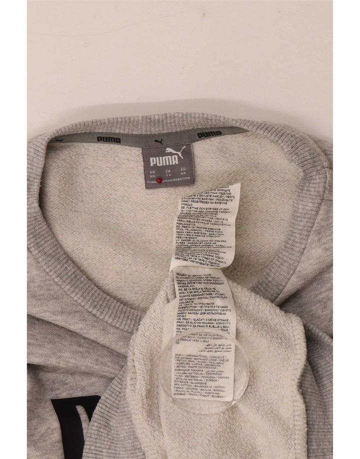 Pulover grafic pentru bărbați Puma XS, bumbac cu pete gri