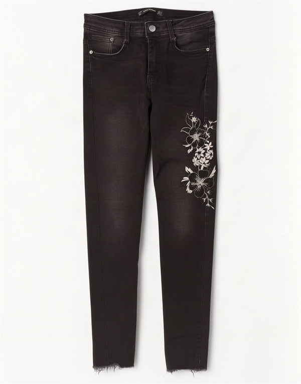 Blugi Skinny Trafaluc pentru Damă Zara EU 36 XS L26 L27 Negru Floral