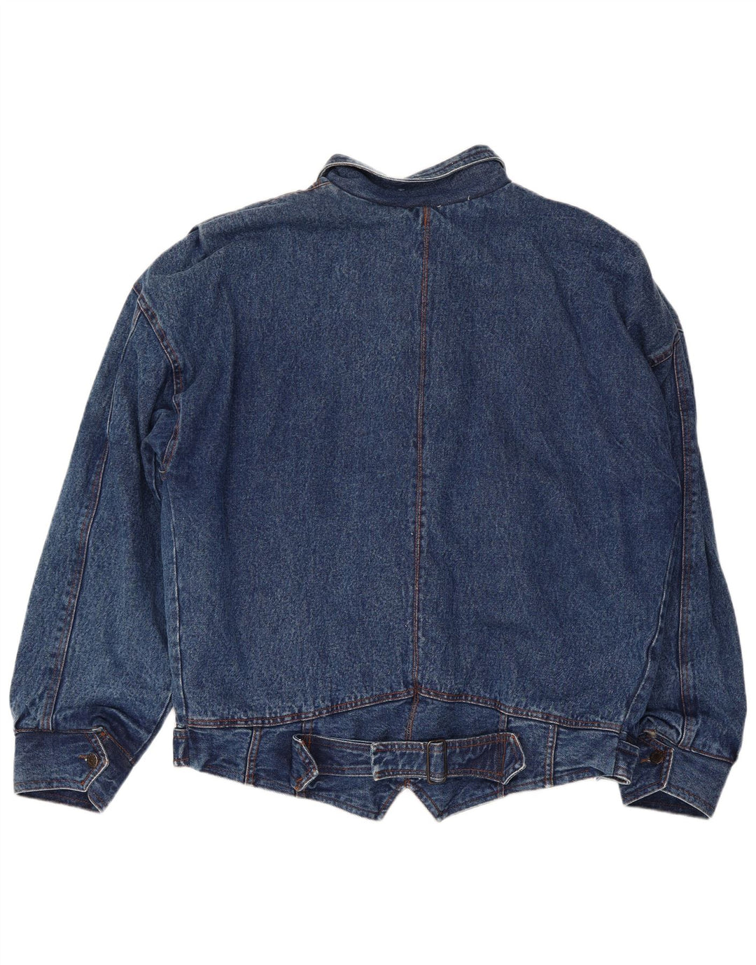 Jachetă Sherpa de denim pentru femei VINTAGE UK 20 2XL Albastru