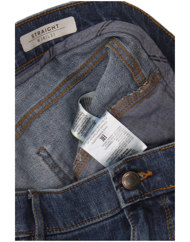 Blugi drepti pentru bărbați Marks & Spencer W38 L31 Bumbac albastru