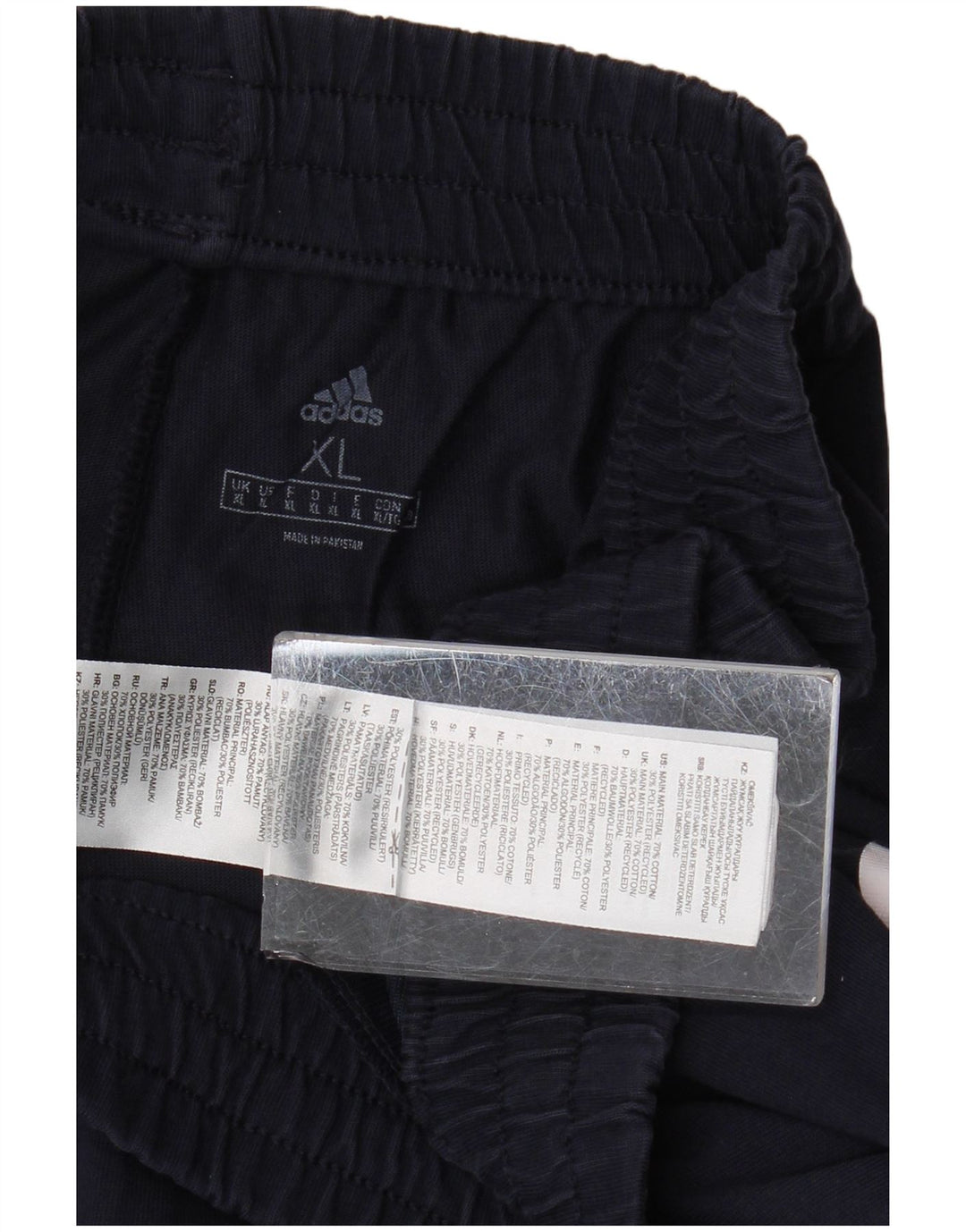 Pantaloni scurți sport grafic ADIDAS XL, bumbac bleumarin