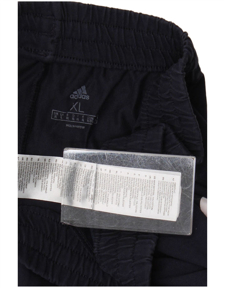 Pantaloni scurți sport grafic ADIDAS XL, bumbac bleumarin