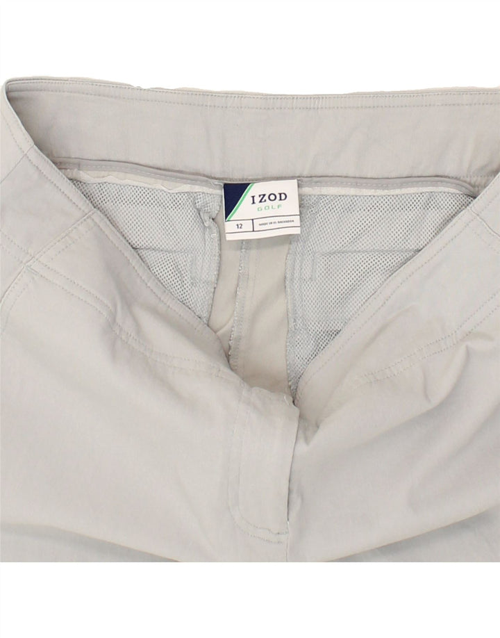 IZOD Womens Chino Shorts US 12 Large W34 Grey Viscose Vintage Izod and Second-Hand Izod from Messina Hembry 