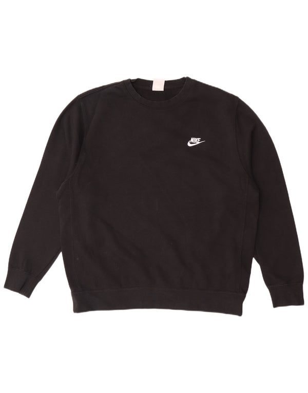 Hanorac pentru bărbați Nike Pulover mare, negru, bumbac