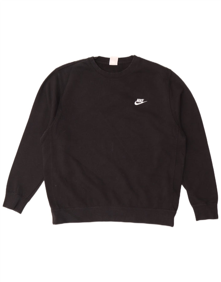 Hanorac pentru bărbați Nike Pulover mare, negru, bumbac