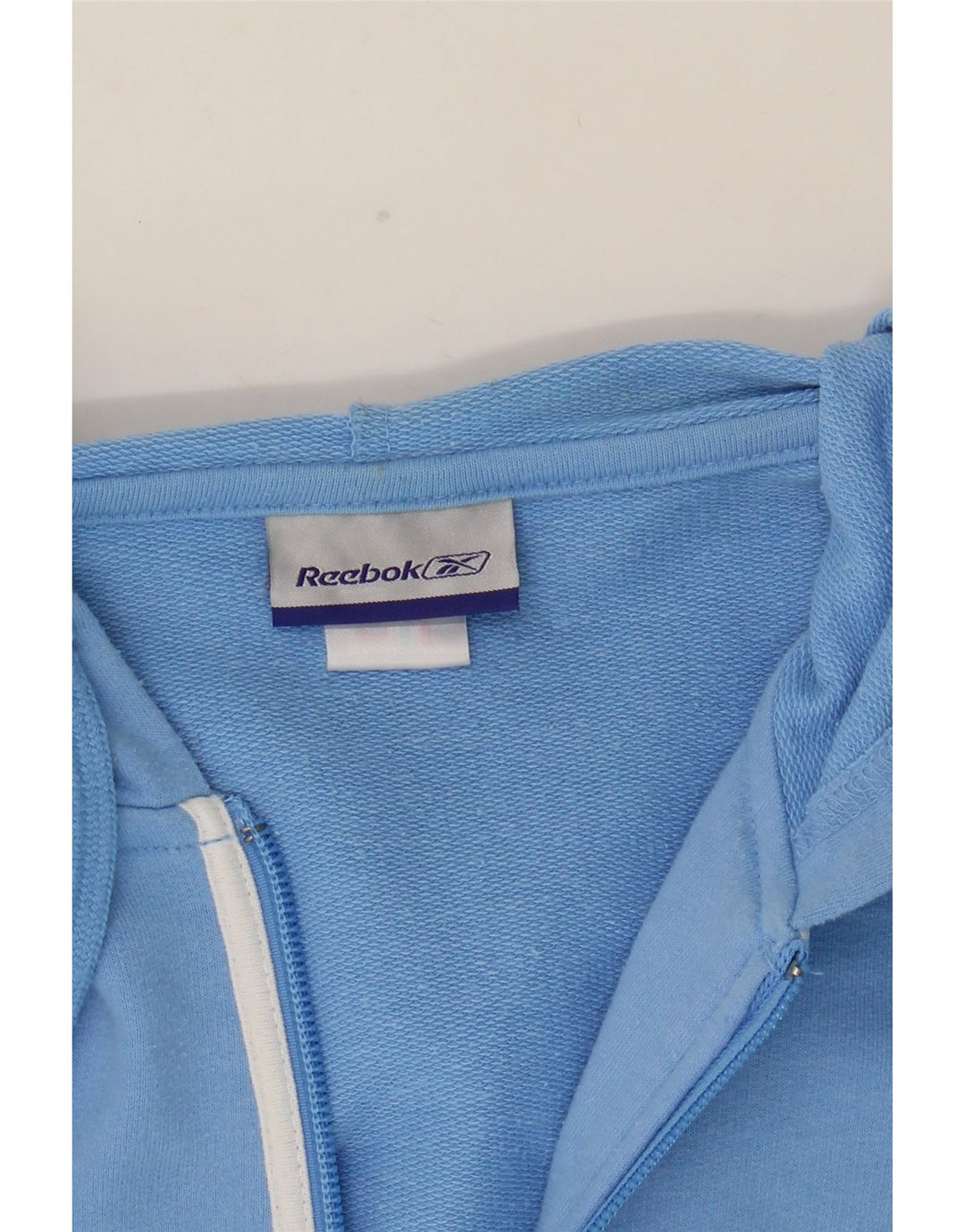 Pulover Reebok pentru femei cu fermoar, UK 10, poliester albastru mic