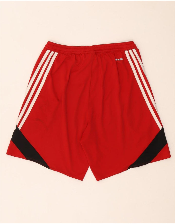 Pantaloni scurți sport Adidas Climalite pentru bărbați, roșu, poliester color bloc
