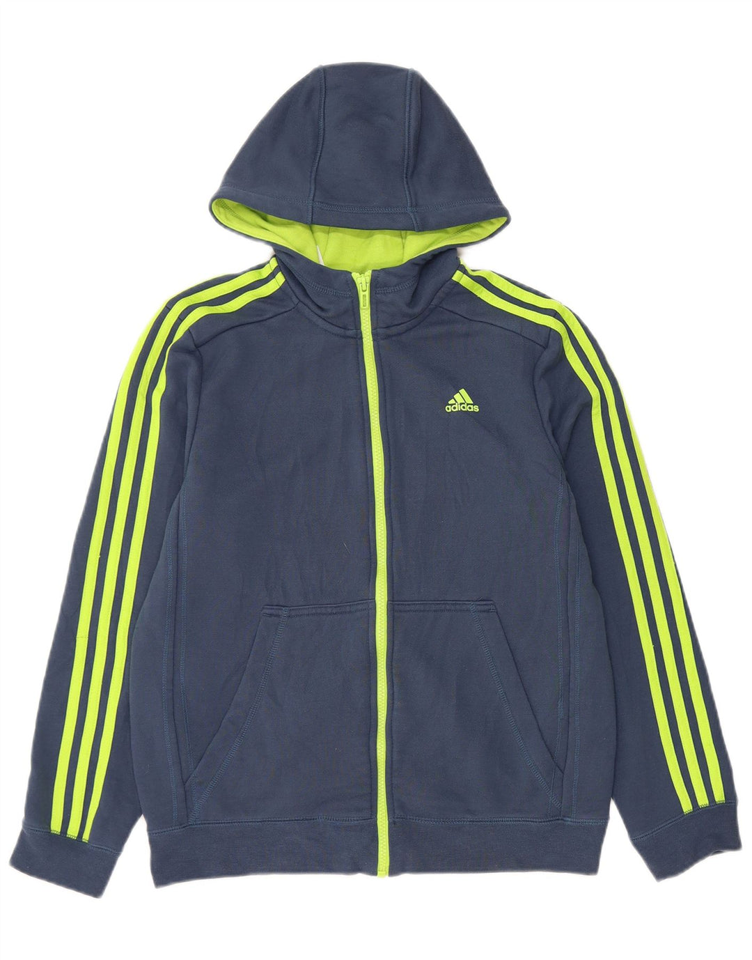 Pulover ADIDAS Climalite Zip Hoodie pentru băieți 13-14 ani, bleumarin, poliester