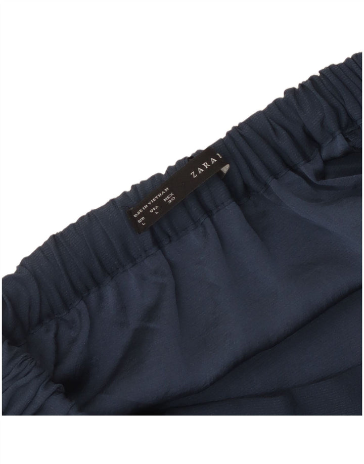 Fusta evazată pentru femei Zara mare W32 bleumarin