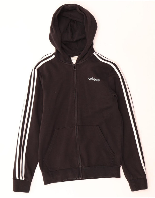 Pulover Adidas pentru bărbați, cu fermoar, bumbac, negru