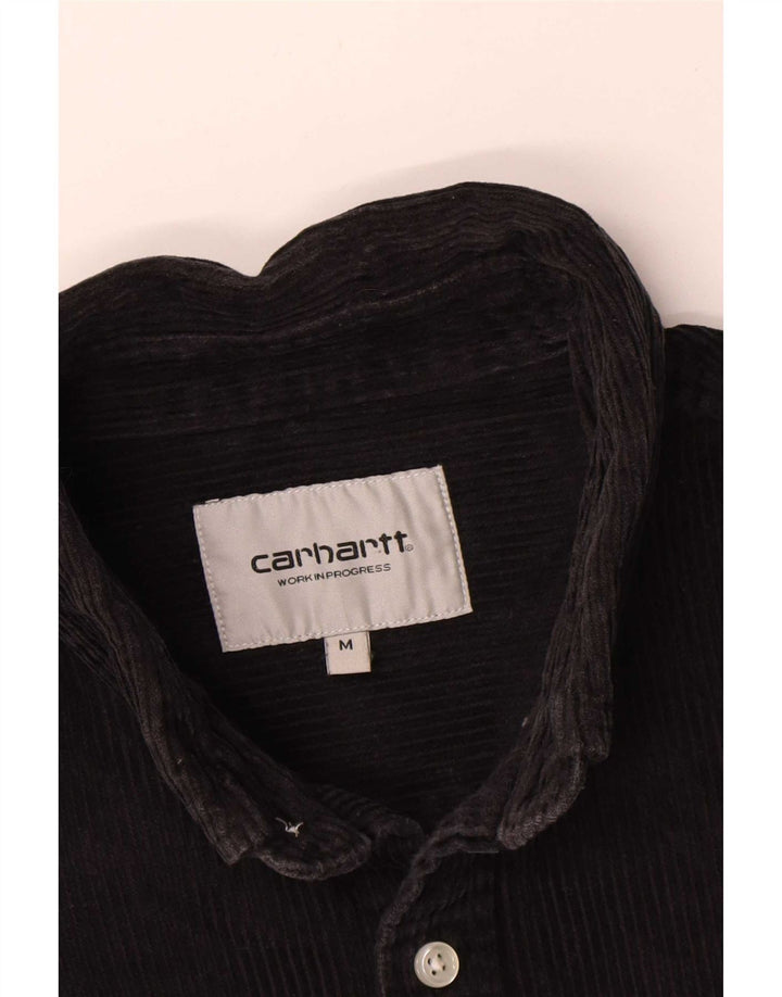 Cămașă pentru bărbați Carhartt din velur, bumbac mediu negru