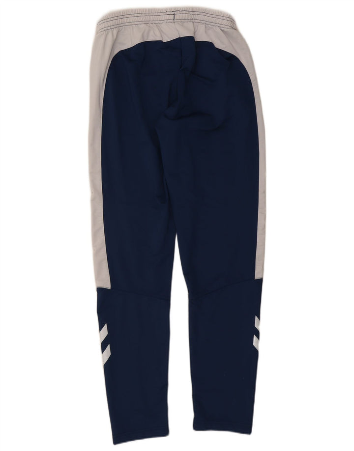 HUMMEL Mens Graphic Tracksuit Trousers Small  Navy Blue Colourblock