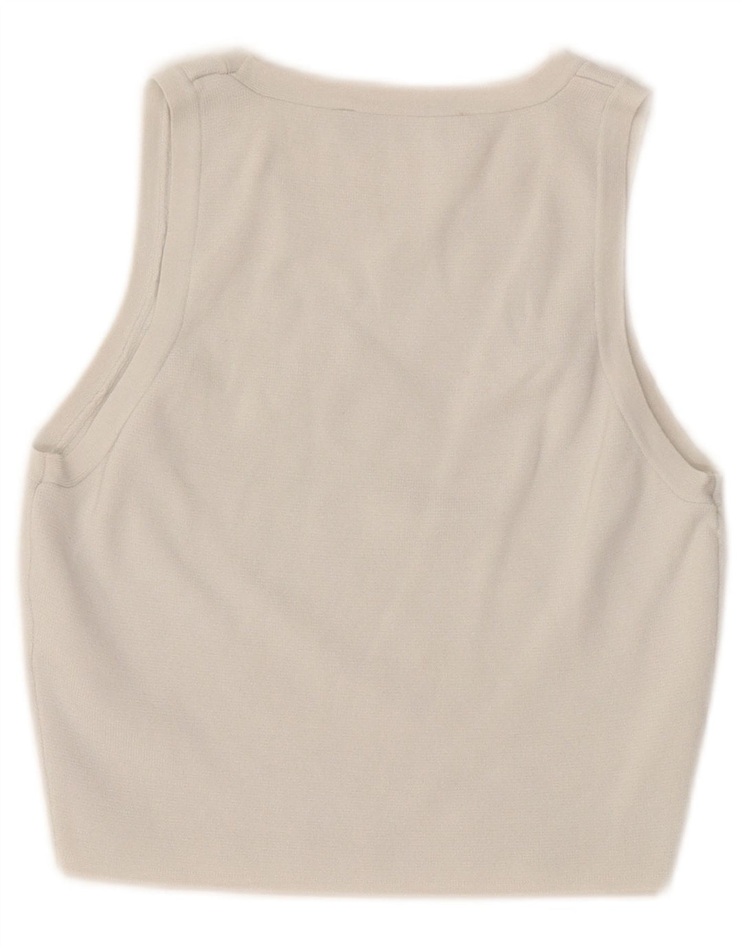 ZARA Womens Crop Vest Top UK 12 Medium White Viscose