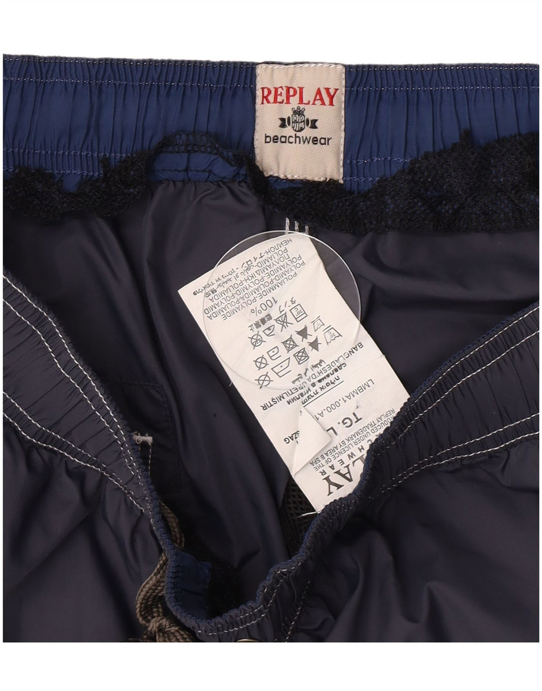 Pantaloni scurți de înot Replay pentru băieți 11-12 ani, mari, bleumarin, poliamidă