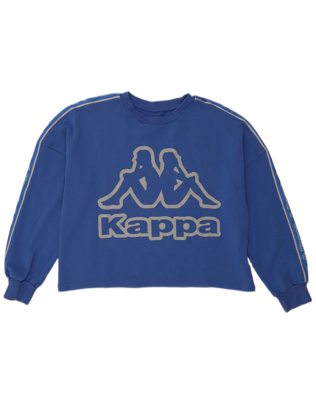 Pulover de hanorac oversized Crop Graphic pentru femei Kappa UK 14 Medium Blue