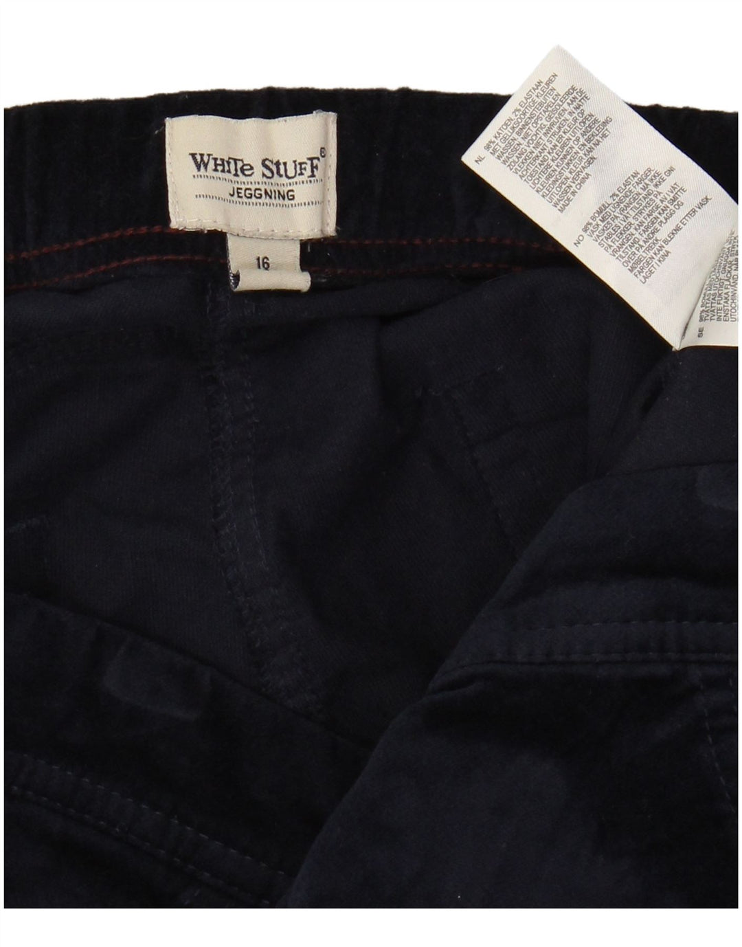 WHITE STUFF Pantaloni casual din catifea pentru femei UK 16 Large W32 L30 Bleumarin