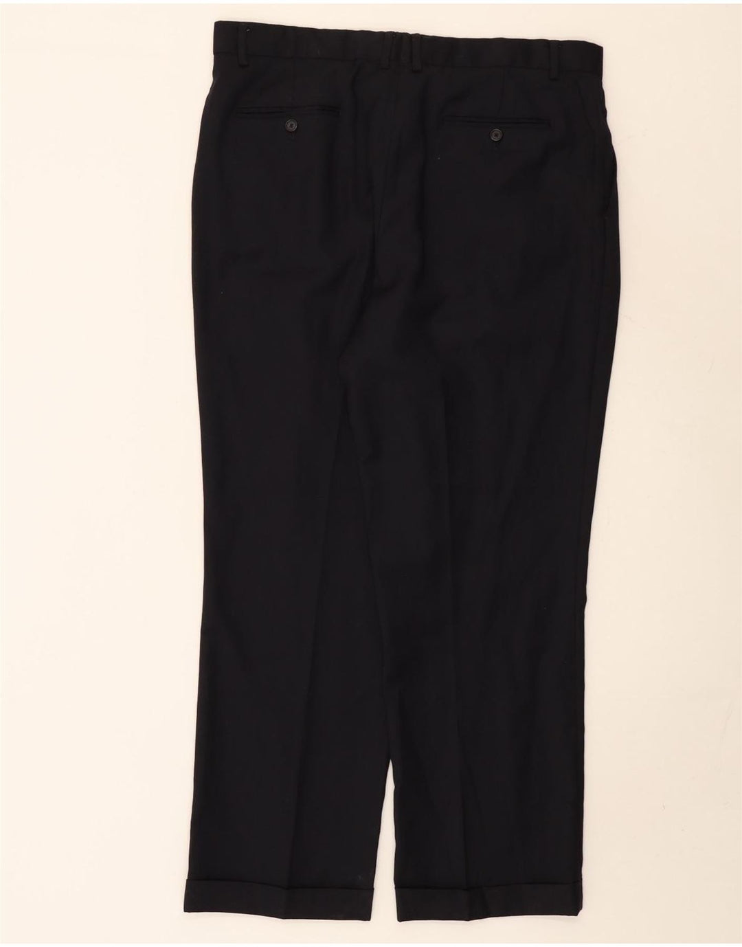 Pantaloni de costum pentru bărbați NAUTICA L38 L30 Lână neagră