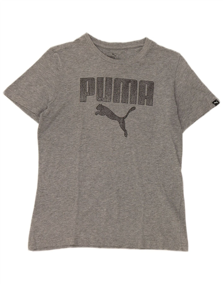 Tricou cu grafic Puma pentru băieți Top 12-13 ani, gri pete
