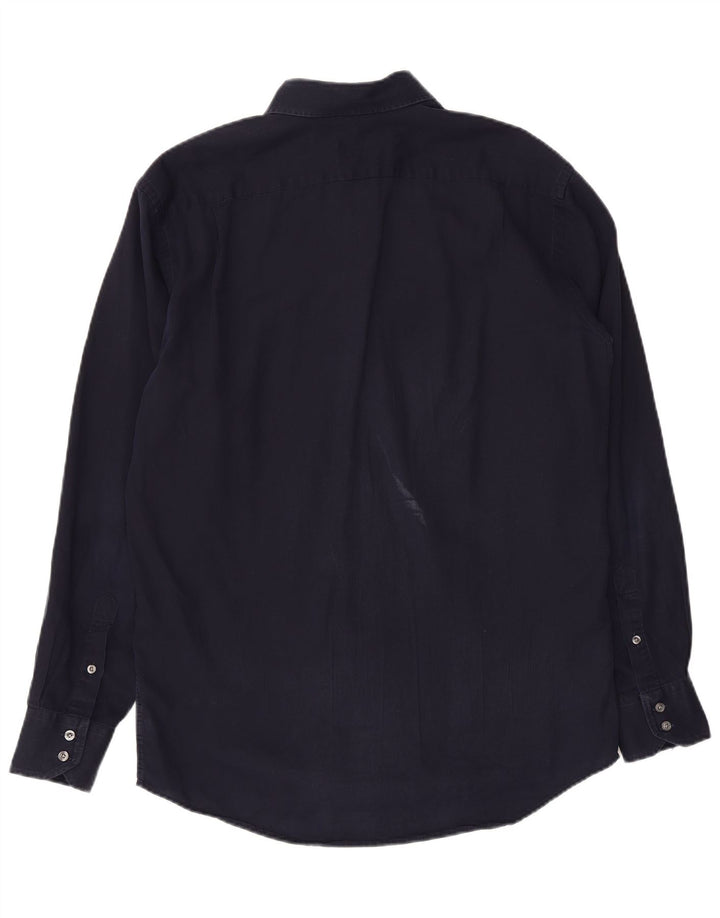 Cămașă LACOSTE pentru bărbați, cu tăiere obișnuită, mărimea 40, medie, bumbac bleumarin