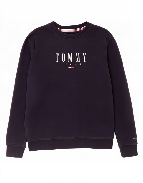 Pulover de hanorac grafic Tommy Hilfiger pentru femei UK 14 Medium Bleumarin