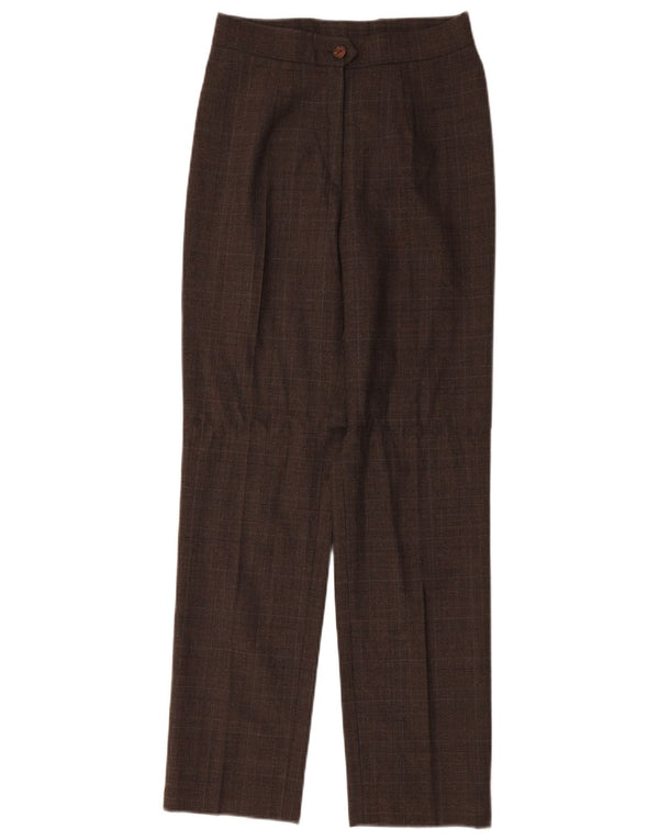 Pantaloni de costum vintage pentru femei cu talie înaltă IT 42 Medium W26 L30 Maro