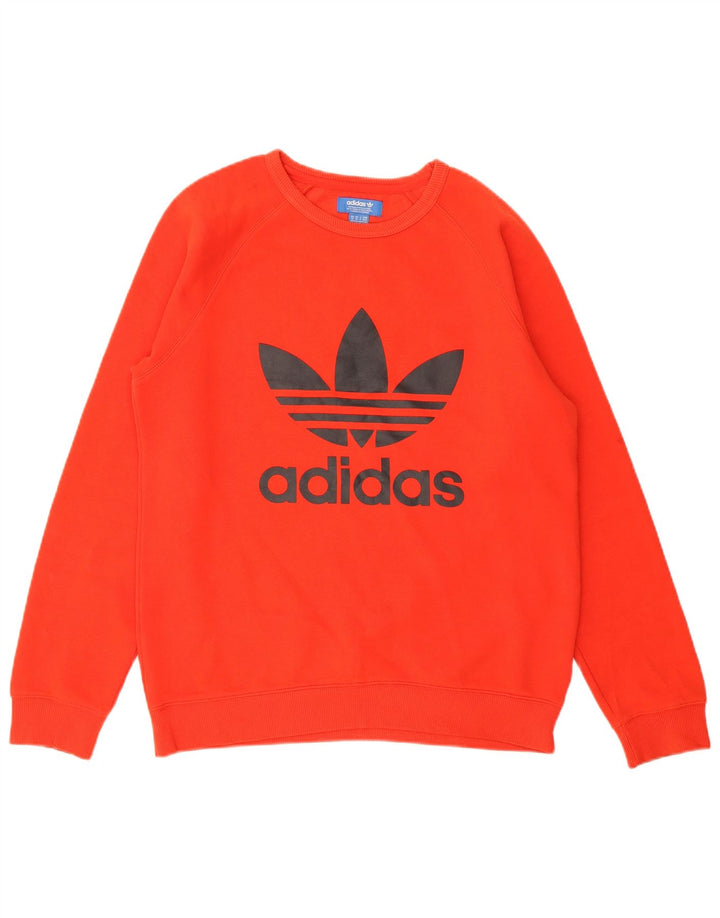 Hanorac grafic pentru bărbați ADIDAS Jumper Bumbac Roșu Mediu