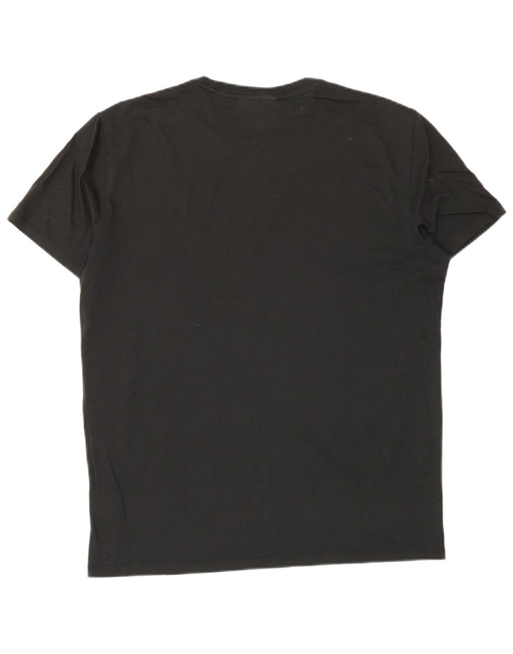Tricou Lacoste pentru bărbați, cu croiala obișnuită, top mărime 4, bumbac mediu negru