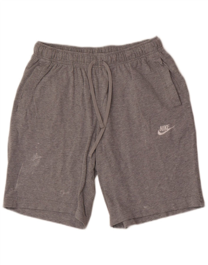 Pantaloni scurti sport Nike pentru femei UK 12, bumbac gri mediu