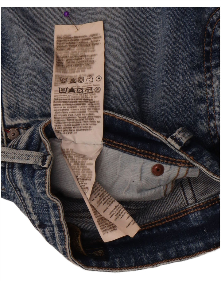 Blugi slim pentru bărbați Jack & Jones Distressed W34 L30 Bumbac albastru