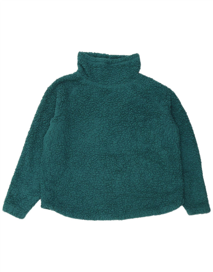 EDDIE BAUER Pulover supradimensionat din lână pentru femei UK 16 Poliester verde mare