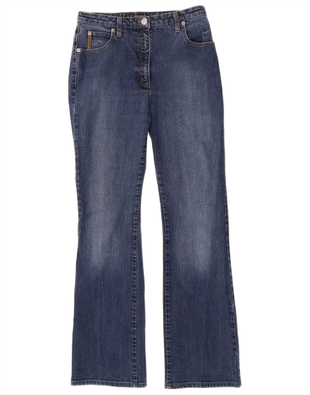 ARMANI Womens Bootcut Jeans W27 L29 Blue Cotton
