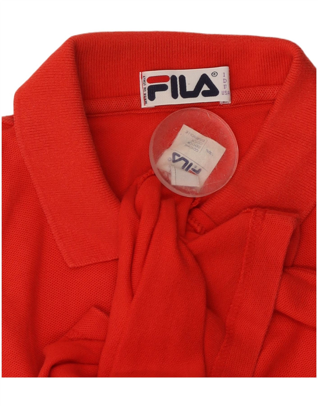 Tricou polo fără mâneci pentru femei FILA IT 46 mare bumbac roșu