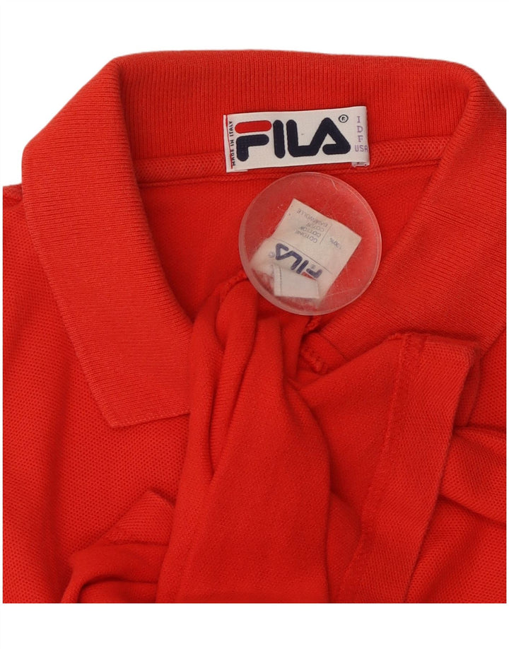 Tricou polo fără mâneci pentru femei FILA IT 46 mare bumbac roșu