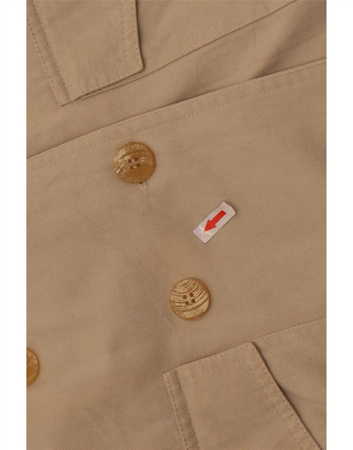 Palton dublu pentru femei vintage UK 14 mare bej
