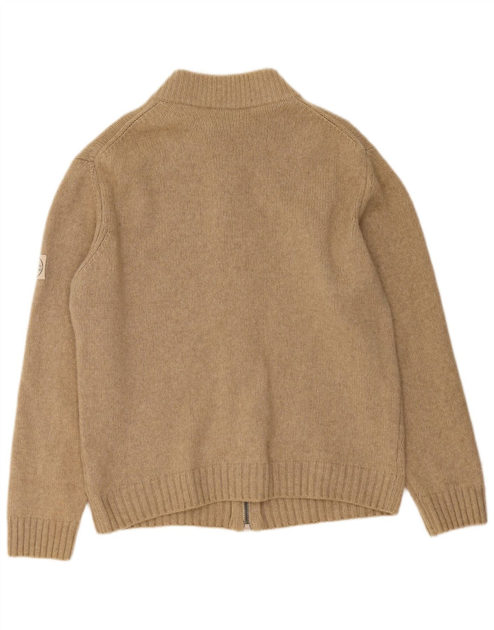 Pulover cardigan pentru bărbați Murphy & Nye, lână mare, bej