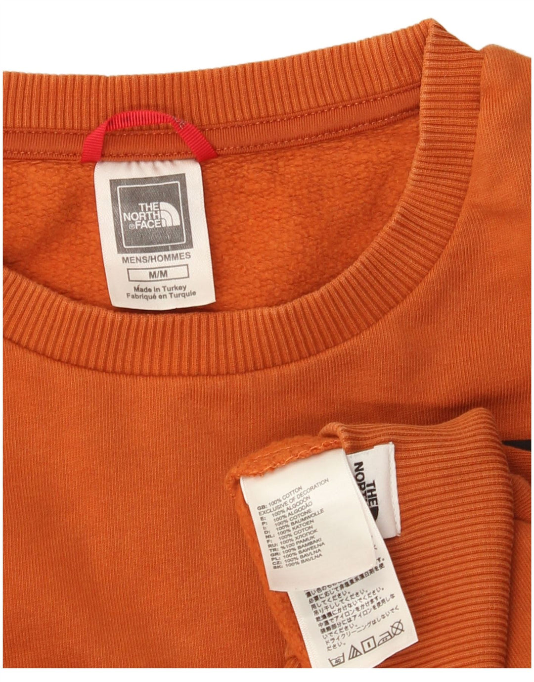 Pulover pentru bărbați The North Face, bumbac portocaliu mediu