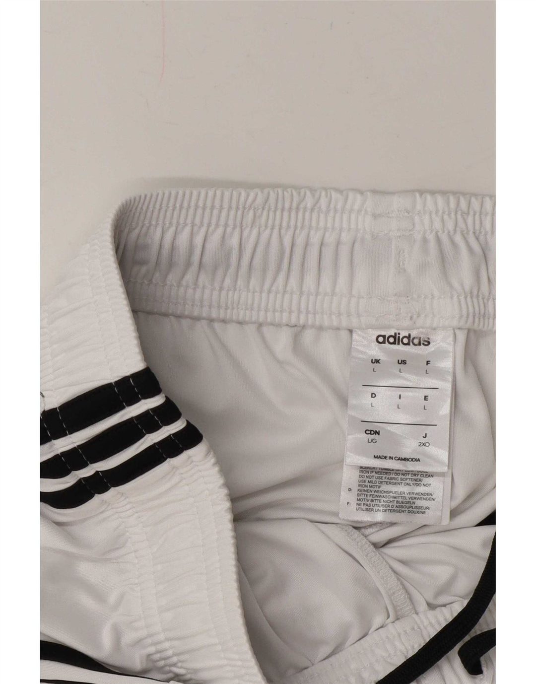 Pantaloni scurți sport pentru bărbați Adidas Climalite, mari, alb, din poliester