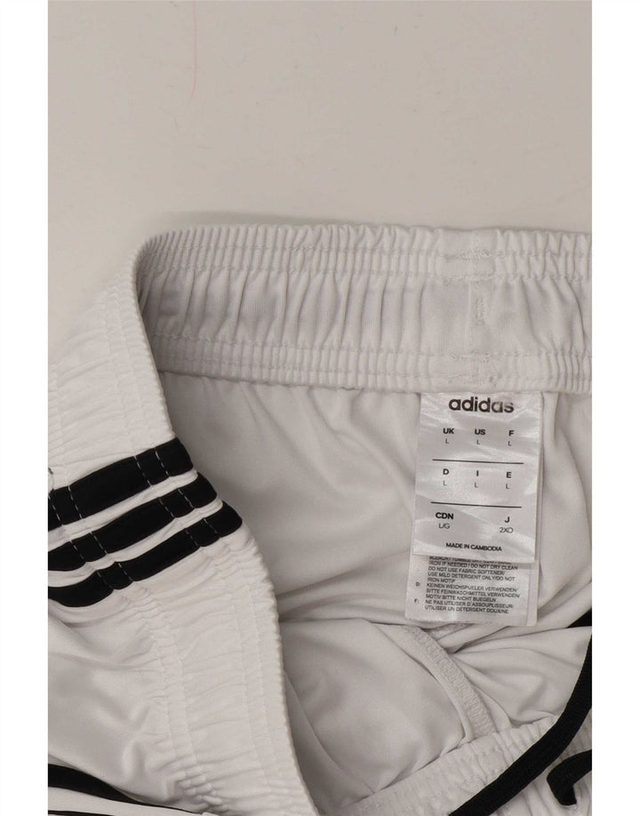 Pantaloni scurți sport pentru bărbați Adidas Climalite, mari, alb, din poliester