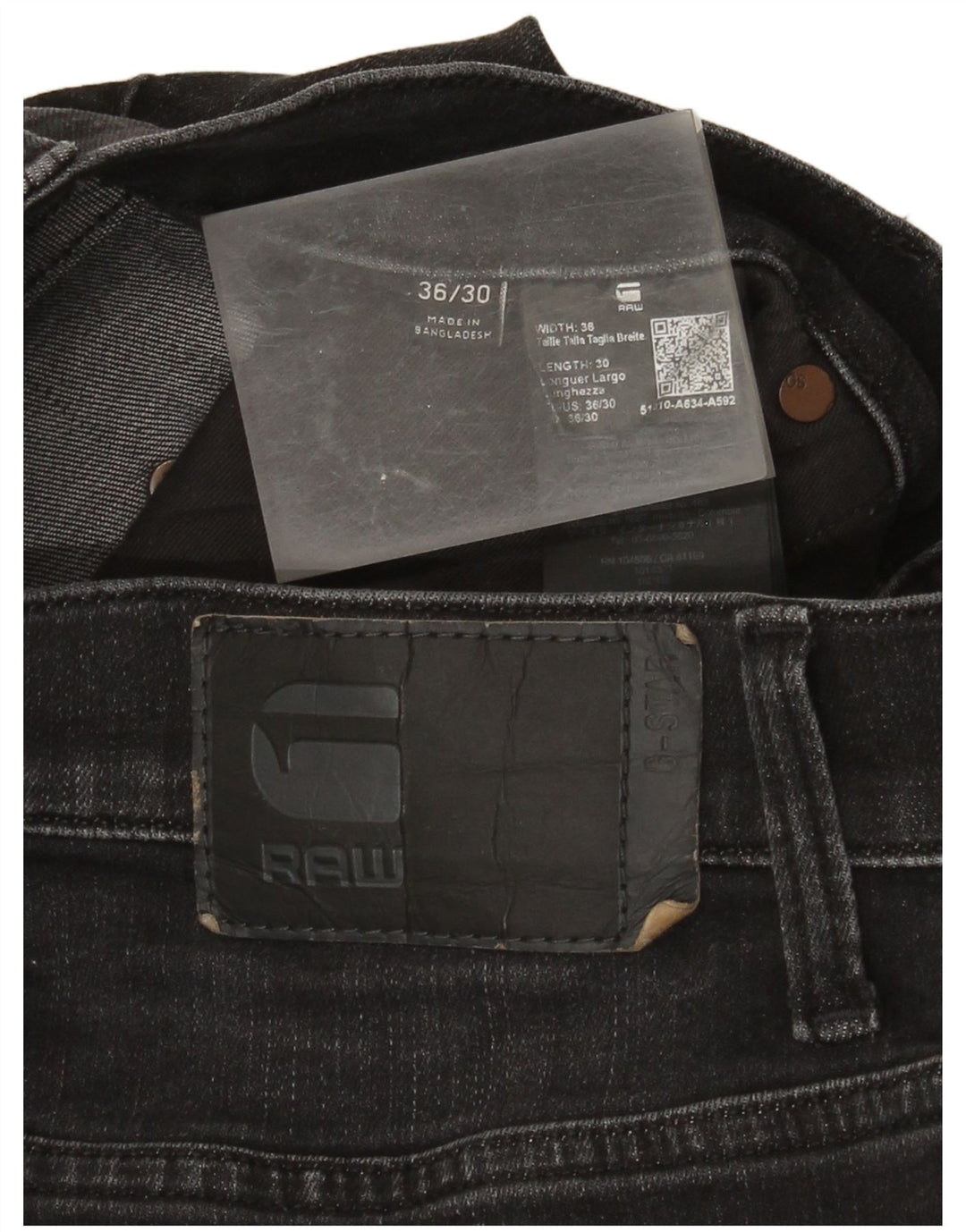 Blugi subțiri pentru bărbați G-Star W36 L30 bumbac negru
