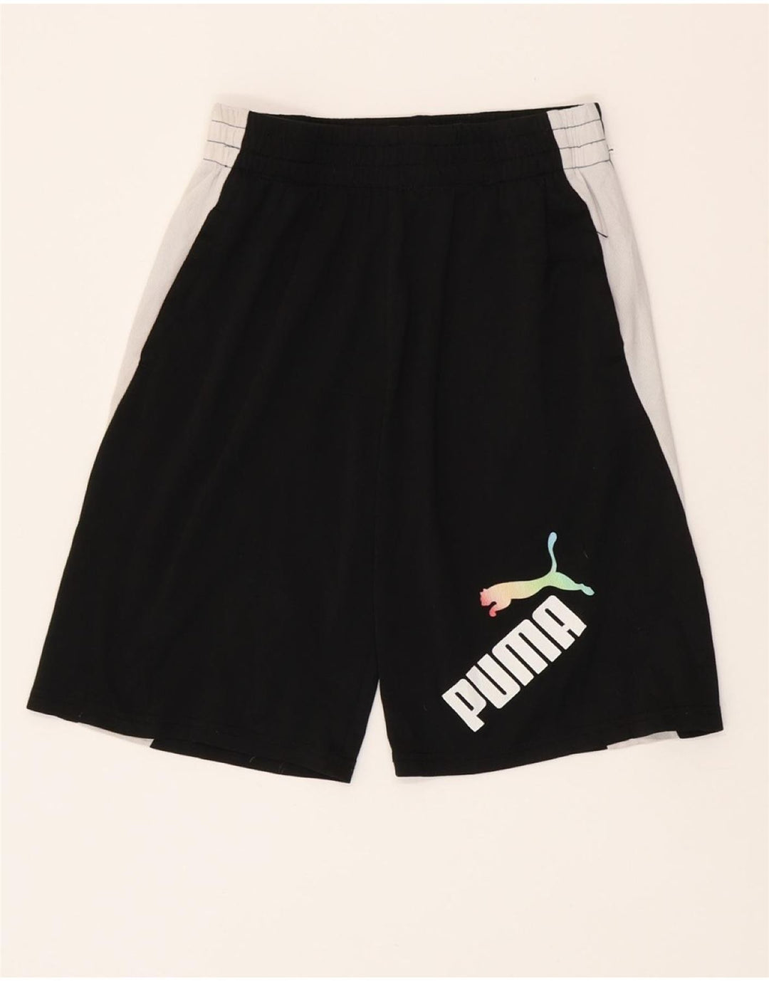 Pantaloni scurți sport Puma pentru băieți 14-15 ani, mari, negru, poliester color bloc