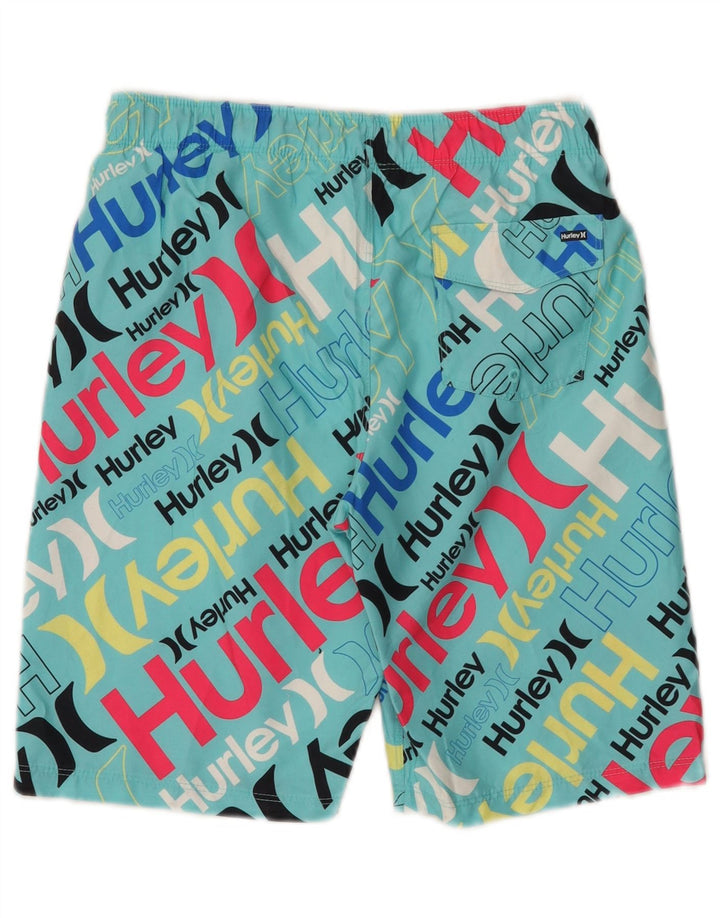 Pantaloni scurți de înot grafic pentru băieți Hurley 12-13 ani poliester turcoaz mare
