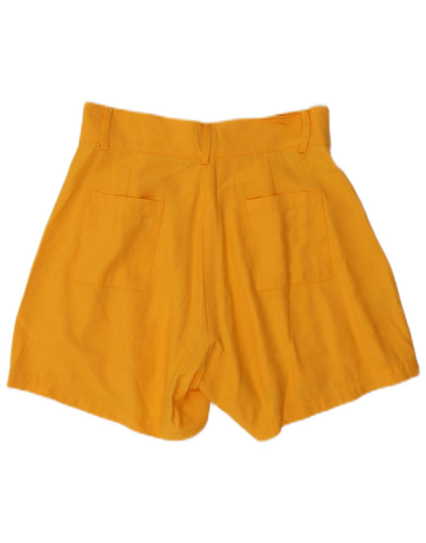 Pantaloni scurți casual de damă vintage cu talie înaltă, mediu W28, galben